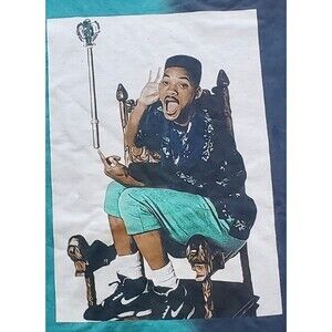 Will Smith The Fresh Prince Of Bel Air 90's Legends Tie Dye T-Shirt Size Small